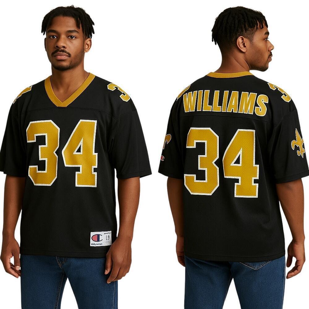 Vintage Champion Ricky Williams #34 New Orleans Saints Jersey XL Size 48